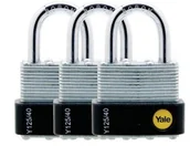 Kłódki - Yale Y125/40/122/3 Zestaw 3 kłódek ze stali płytkowej Y125/40/122/3 - miniaturka - grafika 1