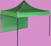 Pawilony ogrodowe - Expodom Namiot ekspresowy 3x3m  stalowy, Zielony, 1 ściana boczna - miniaturka - grafika 1
