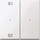 Wyłączniki światła i elektryczne - Merten Ślizgacze scena moduł 2 kieszeń przycisk do 1/2 Blank, system M, biel polarna połyskująca, meg5226 0319 MEG5226-0319 - miniaturka - grafika 1