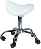 Krzesła i taborety kosmetyczne - Taboret kosmetyczny Optima CO bez oparcia biały CN00726 - miniaturka - grafika 1