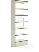 Regały biurowe - AJ Produkty Regał biblioteczny STORY, moduł dodatkowy, jednostronny, 900x305x2240 mm, 6 półek, biały - miniaturka - grafika 1