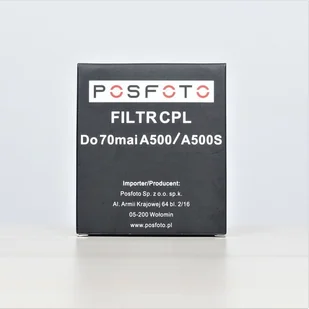 70mai Filtr polaryzacyjny CPL do kamery 70mai A500/A500S PRO/LITE/MINI CPL A500/A500S - Filtry fotograficzne - miniaturka - grafika 2