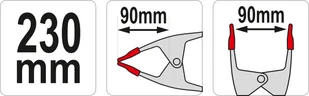 Yato ŚCISK SPRĘŻYNOWY METALOWY L 240 MM YT-64278 - Imadła i ściski - miniaturka - grafika 3