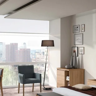 Faro BARCELONA Lampa stojąca Hotel z tekstylnym kloszem czarna - Lampy stojące - miniaturka - grafika 2