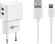 Ładowarki i akumulatory - Goobay 44987 ładowarka do urządzeń przenośnych Wewnątrz Biały - miniaturka - grafika 1