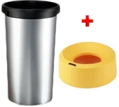 Kosze na śmieci - Vileda FHP PROFESJONALNA Iris kosz okrągły 50l 137667 + okrągła pokrywa lejkowa żółta 137672 Professional 000879 - miniaturka - grafika 1