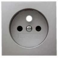 Gniazdka elektryczne - Berker Q1/Q3/Q7 aluminium płytka do gniazda z uziemieniem z przesłonami B_3965766084 - miniaturka - grafika 1