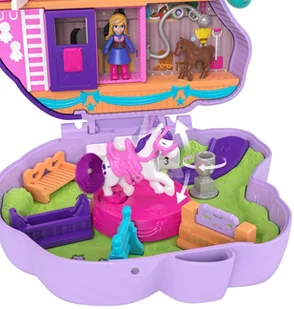 Mattel Polly Pocket Kompaktowe Zestawy Pony Jumpin Style FRY35 GTN14 - Lalki dla dziewczynek - miniaturka - grafika 4