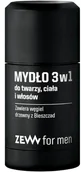 Mydła - ZEW for men Mydło naturalne 3w1 do twarzy, ciała i włosów z węglem drzewnym 16137 - miniaturka - grafika 1