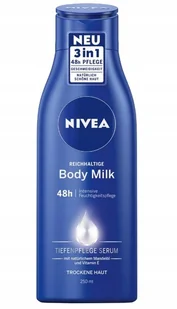 NIVEA Nivea bogaty w składniki odżywcze do ciała (250 ml), do pielęgnacji nawilżającej przez 48 godzin, balsam z formułą 3 w 1 do suchej skóry z serum do głębokiej pielęgnacji, olejkiem migdałowym i witamin - Balsamy i kremy do ciała - miniaturka - grafika 2