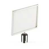 Wyposażenie miejsc publicznych - AJ Uchwyt na znak do taśmowego systemu wygradzającego A3 stal szczotkowana 312504 - miniaturka - grafika 1