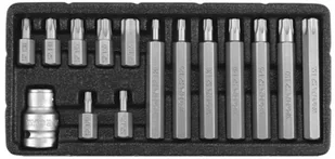 Yato zestaw bitów torx z otworem 14 sztuk + adapter YT-0417 - Bity - miniaturka - grafika 2