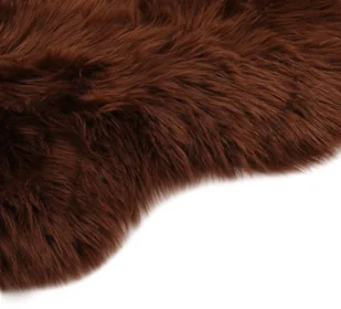vidaXL Dywanik, 60 x 90 cm, sztuczna owcza skóra, brązowy 284713 - Dywaniki łazienkowe - miniaturka - grafika 3