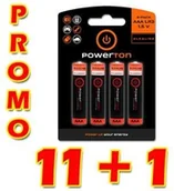 Baterie i akcesoria - Powerton Baterie alkaliczna AAA 1.5V Powerton box 12x4-pack PROMO 4-pack 11+1 GRATIS 44+4 szt GRATIS cena za 1 baterie AB015WPA3ABG - miniaturka - grafika 1