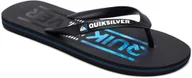 Buty dla chłopców - Quiksilver japonki ęce MOLOKAI WORDMARK Y Black/Black/Blue XKKB - miniaturka - grafika 1