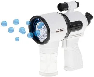 Ikonka Pistolet do robienia baniek mydlanych biały KX5906 - Zabawki militarne - miniaturka - grafika 3