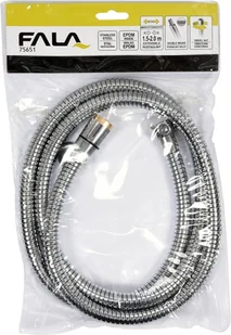 FALA WĄŻ PRYSZNICOWY ROZCIĄGLIWY 1.5-2.0M WZMOCNIONY PODWÓJNY SPLOT CHROMOWANY ANTYTWIST 75651 - Węże prysznicowe - miniaturka - grafika 3