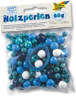 Zabawki kreatywne - Folia Drewniane koraliki w kolorze niebieskim - 60 g - miniaturka - grafika 1