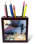 Pojemniki biurowe - 3dRose 3dRose ph_92201_1 5-calowy"Nevada ametyst agat szałwiowy naturalny wzór" uchwyt na długopisy do płytek ph_92201_1 - miniaturka - grafika 1