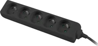 Listwy zasilające - PremiumCord Listwa zasilająca 5 gniazd 5m czarny ppa5-05bk ppa5-05bk - miniaturka - grafika 1