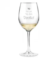 Kieliszki - Murrano Kieliszek szklany do wina grawer z dedykacją dla niej wieczór p SKIV-024 - miniaturka - grafika 1