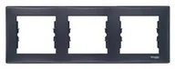Klawisze i ramki - Schneider SEDNA Ramka potrójna pozioma grafitowa SDN5800570 - miniaturka - grafika 1