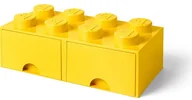 Pojemniki na zabawki - Lego Pojemnik "Brick 8" w kolorze żółtym z szufladami - 50 x 18 x 25 cm - miniaturka - grafika 1