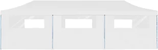 vidaXL Składany namiot z 8 ścianami bocznymi, 3 x 9 m, biały - Pawilony ogrodowe - miniaturka - grafika 7