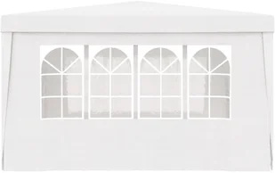 vidaXL Namiot imprezowy ze ściankami, 4x4 m, biały, 90 g/m - Altany ogrodowe - miniaturka - grafika 13