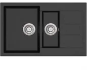 Zlewozmywaki - Aquasanita TESSA SQT151-601AW (BLACK METALIK) - miniaturka - grafika 1