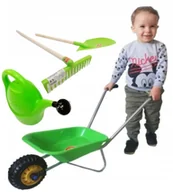 Zabawki do piasku - Taczki+zestaw Narzedzi Grabki, Łopatka Konewka - miniaturka - grafika 1