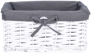Lumarko Lumarko Koszyk wiklinowy 30x20x15 cm - biało-szary KOSZYK 30X20X15 B-SZ  Goc - Kosze wiklinowe - miniaturka - grafika 2