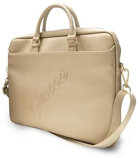 Guess torba do laptopa GUCB15PUSASLG 15" złota Saffiano Script 8_2274145 - Plecaki - miniaturka - grafika 5