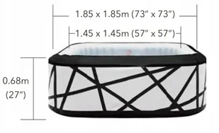 115 Taron Basen ogrodowy Jacuzzi 6 osób OZONOWANIE pojemność 930 L wymiary 185x185x68 cm) 11576347 76347-uniw - Ozonatory powietrza - miniaturka - grafika 9