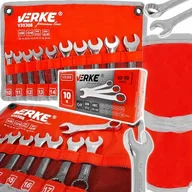 Zestawy narzędziowe - VERKE KLUCZE PŁASKIE PŁASKO-OCZKOWE 10-19MM ZESTAW VERKE V35308 - miniaturka - grafika 1