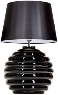 4concepts Stojąca LAMPKA nocna SAINT TROPEZ BLACK L215222251 abażurowa LAMPA stołowa biała czarna L215222251 - Lampy stojące - miniaturka - grafika 3
