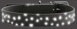 Ecolife HUNTER OBROŻA DLA PSA CONVENIENCE REFLECT STARS CZARNA dł 35 szer 2cm - Obroże dla psów - miniaturka - grafika 2