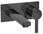 Baterie podtynkowe - Roca Naia Black Bateria umywalkowa podtynkowa czarna A5A3596CN0 - miniaturka - grafika 1