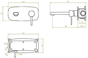 Laveo Bateria umywalkowa podtynkowa złota POLLA Laveo BAP G22P - Baterie podtynkowe - miniaturka - grafika 4