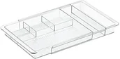 Kosmetyczki, organizery i kuferki - InterDesign Clarity 38280EU wyjmowany organizer do szuflady, przezroczysty 38280 - miniaturka - grafika 1