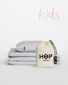Pościel dla dzieci - HOP DESIGN Pościel Perkal 90x120 Hop Design Kids Pure Jasny Szary 113A-72944 - miniaturka - grafika 1