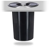 Kosze na śmieci - Relaxdays kosz na śmieci do zabudowy, na blat roboczy, pokrywę, higieniczny, biomulet, stal szlachetna, wys. x śr. : 29,5 x 26,5 cm, srebrny/czarny - miniaturka - grafika 1