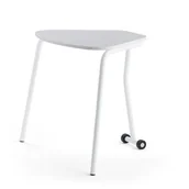 Meble do szkół i przedszkoli - AJ Produkty Stół składany HEX, 740x800x620 mm, biały, szary - miniaturka - grafika 1