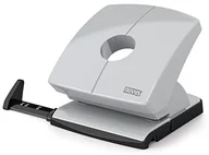 Dziurkacze - Novus 025  0614 dziurkacz, szyna montażowa o formacie standardy, wykonany w całości z metalu z kunstoffummanteltem górna część, 30 arkuszy, szary 025-0615 - miniaturka - grafika 1