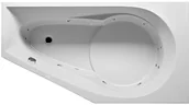 Wanny z hydromasażem - Riho Yukon wanna asymetryczna 160x90cm z hydromasażem Flow lewa BA35005F1GF1003 - miniaturka - grafika 1