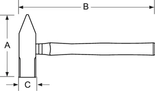 BAHCO nieiskrzący młotek ślusarski 100g z rękojeścią z włókna szklanego, [NS504-100-FB] - Młotki - miniaturka - grafika 4