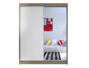 Szafa Przesuwna Nomi I 150 - duża Szafa z Lustrem - Szafy - miniaturka - grafika 4