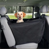 Sprzęt podróżny i transportery dla psów - Trixie Pokrowiec na siedzenie dla psa, 65x145 cm czarny i beżowy 13231 - miniaturka - grafika 1