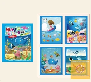 KIK Książeczka wodna z mazakiem niebieska - Zabawki do kąpieli - miniaturka - grafika 2