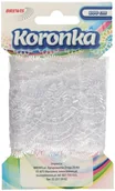 Pasmanteria - BREWIS Koronka ozdobna 3.8mmx2m biała Brewis KOR38 - miniaturka - grafika 1